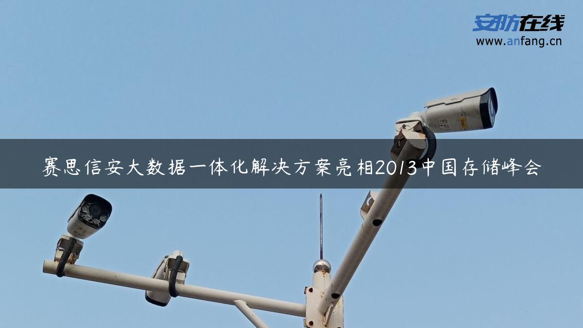 赛思信安大数据一体化解决方案亮相2013中国存储峰会