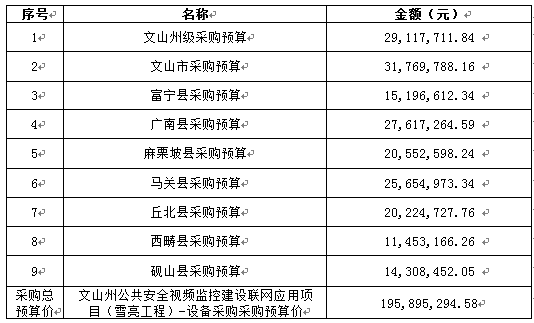 文山州视频监控建设项目招标公告