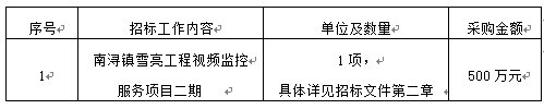 南浔镇雪亮工程视频监控二期招标公告