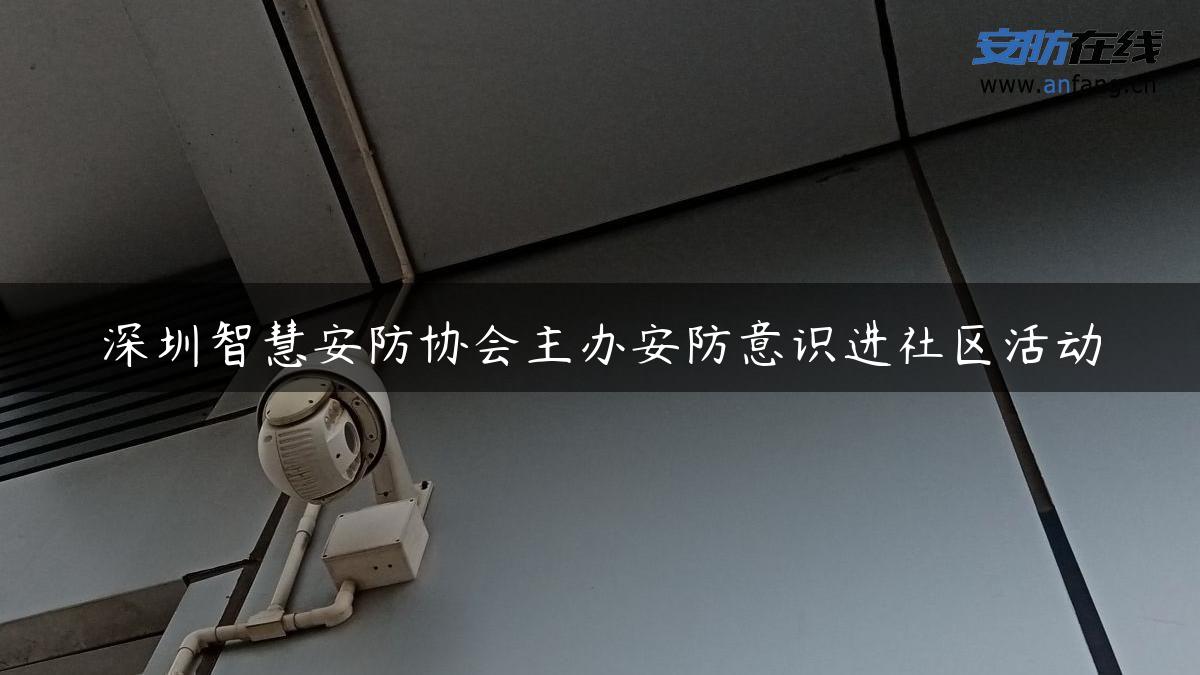 深圳智慧安防协会主办安防意识进社区活动