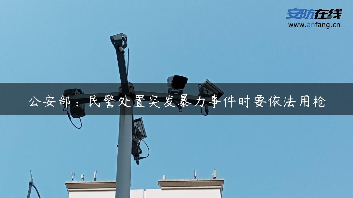 公安部：民警处置突发暴力事件时要依法用*