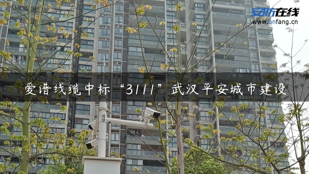 爱谱线缆中标“3111”武汉平安城市建设