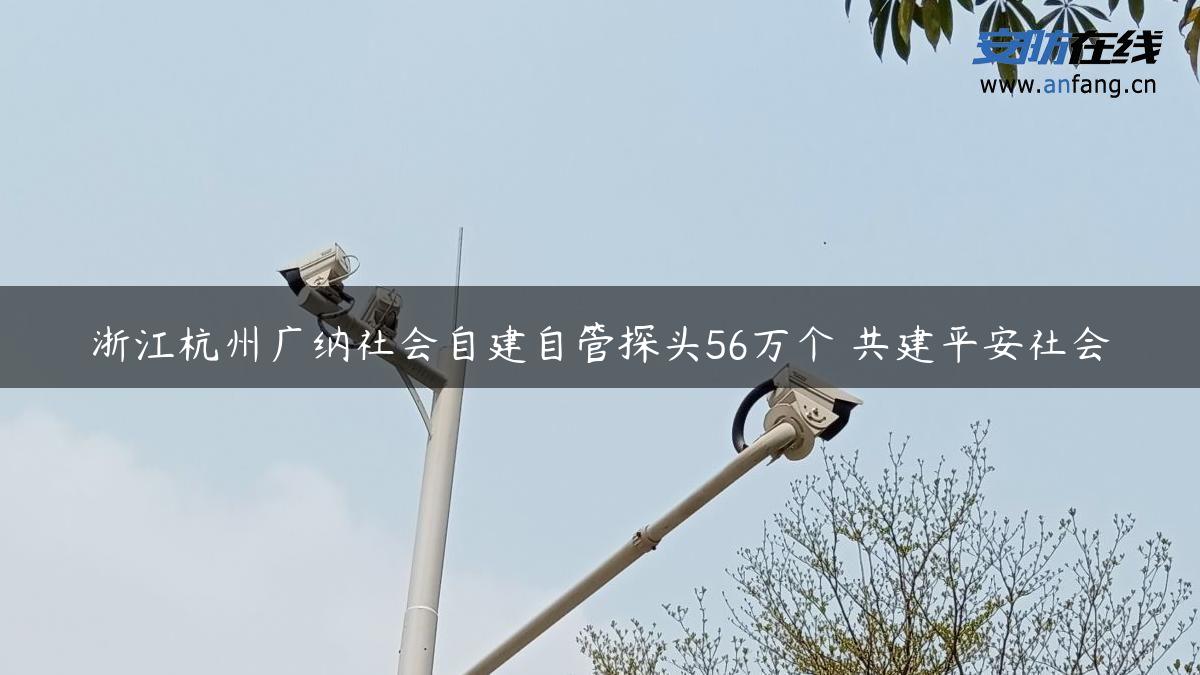 浙江杭州广纳社会自建自管探头56万个 共建平安社会