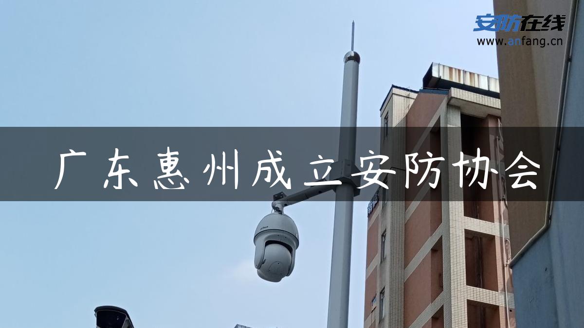 广东惠州成立安防协会