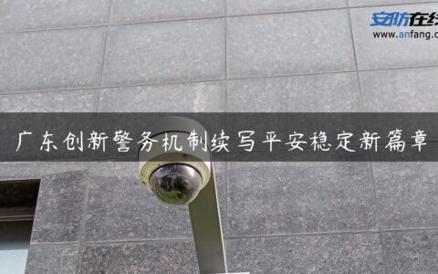 广东创新警务机制续写平安稳定新篇章