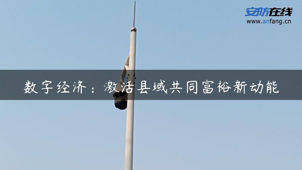 数字经济：激活县域共同富裕新动能