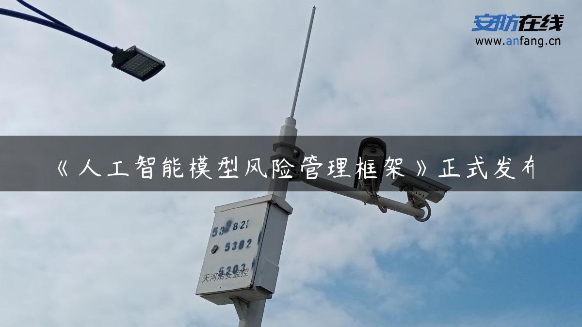 《人工智能模型风险管理框架》正式发布