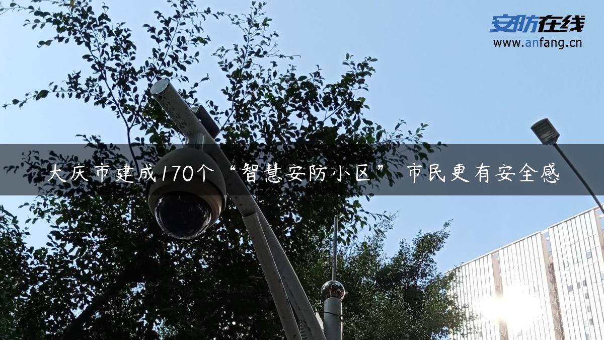 大庆市建成170个“智慧安防小区” 市民更有安全感