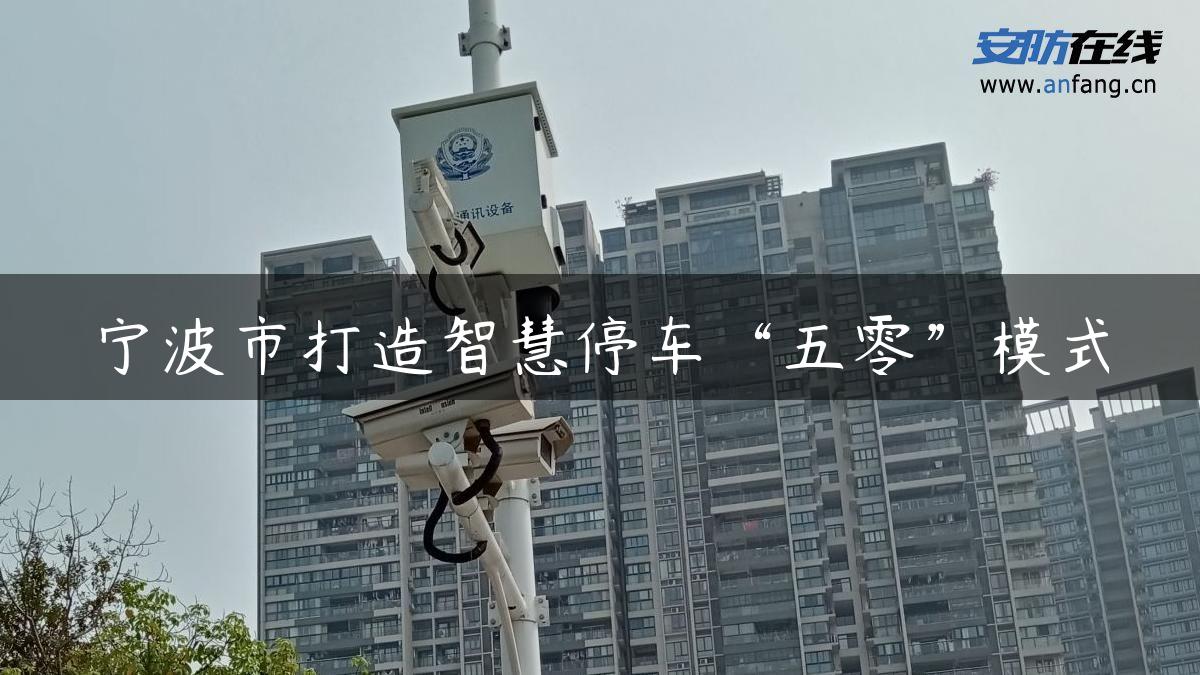 宁波市打造智慧停车“五零”模式