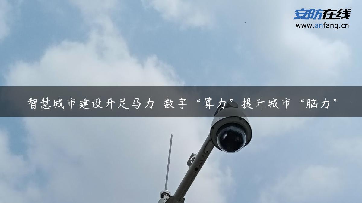 智慧城市建设开足马力――数字“算力”提升城市“脑力”