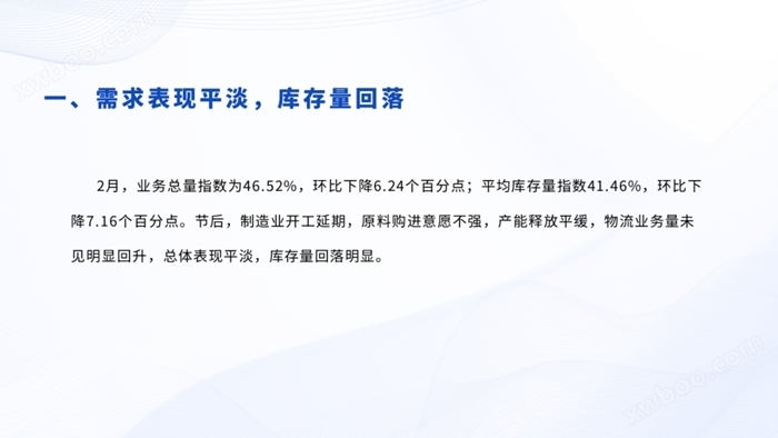 2024年2月浙江省物流业景气指数为44.54%