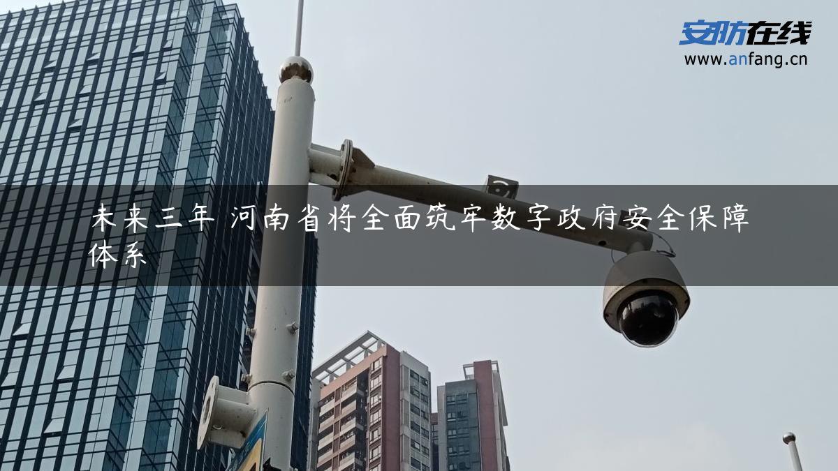 未来三年 河南省将全面筑牢数字政府安全保障体系