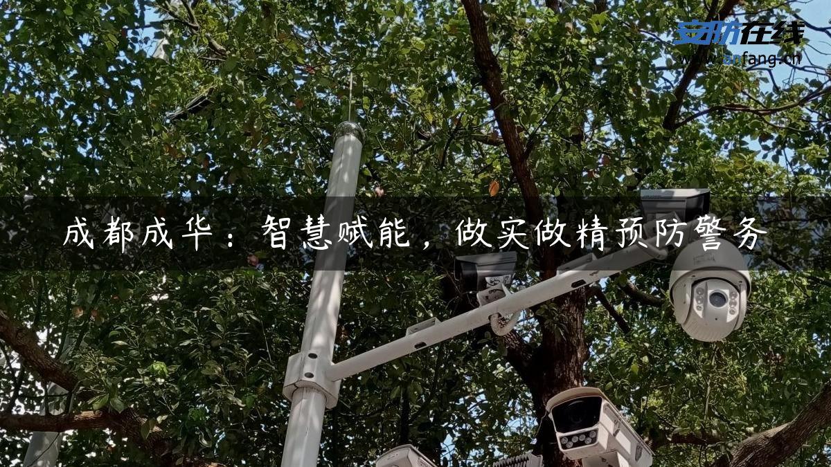 成都成华：智慧赋能，做实做精预防警务