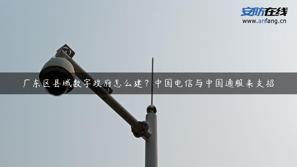 广东区县域数字政府怎么建？中国电信与中国通服来支招