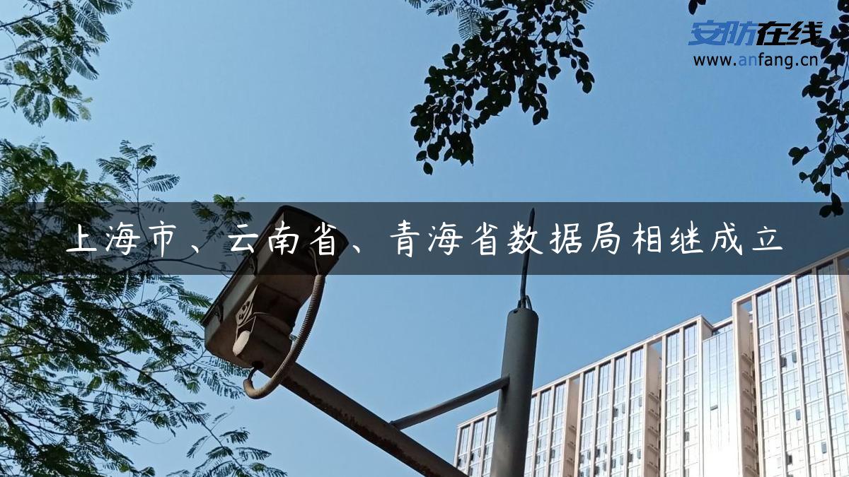 上海市、云南省、青海省数据局相继成立