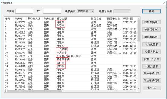 论智能停车场系统之车辆类型管理