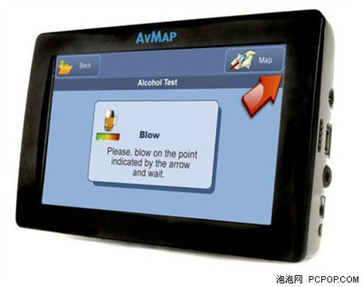 AVMap推新概念GPS内置酒精探测器