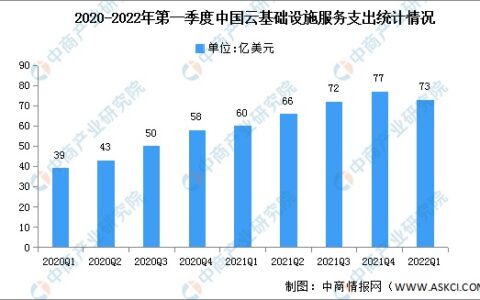 2022年第一季度中国云基础设施市场规模及竞争格局预测分析