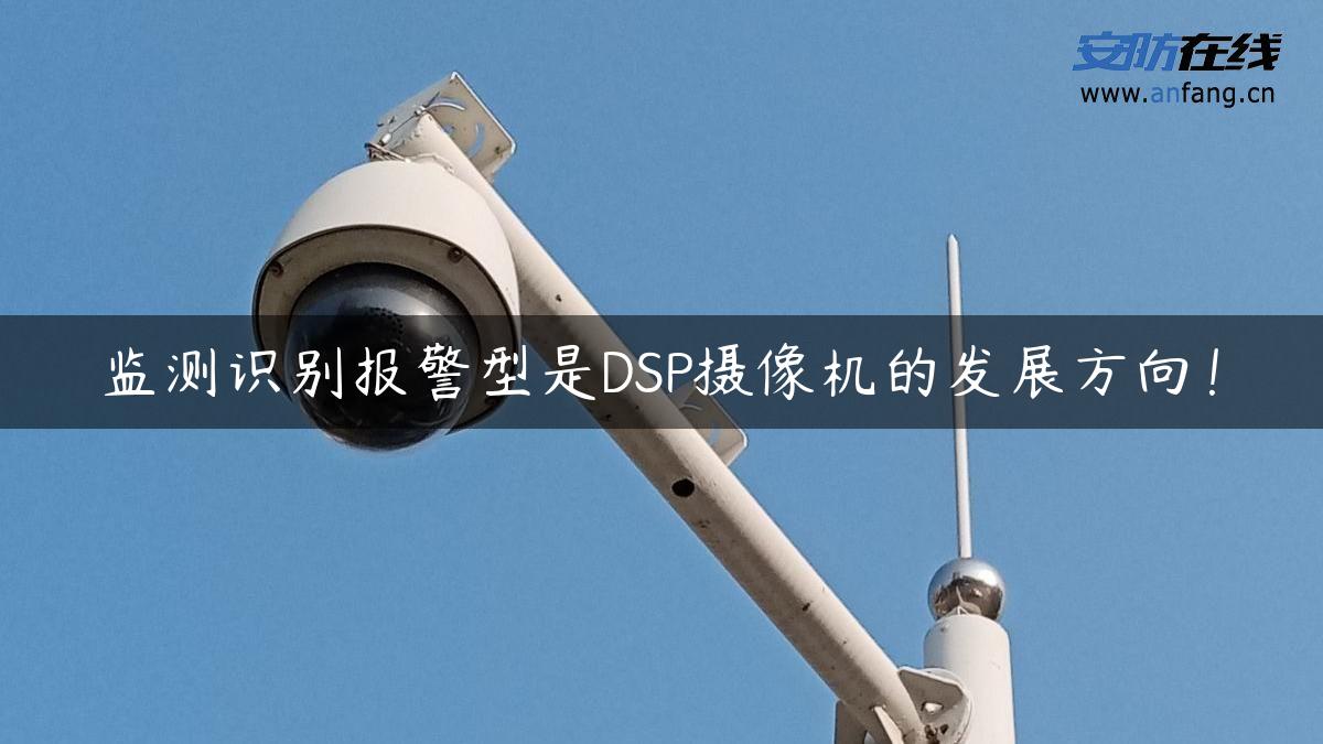 监测识别报警型是DSP摄像机的发展方向！