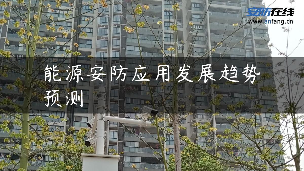 能源安防应用发展趋势预测