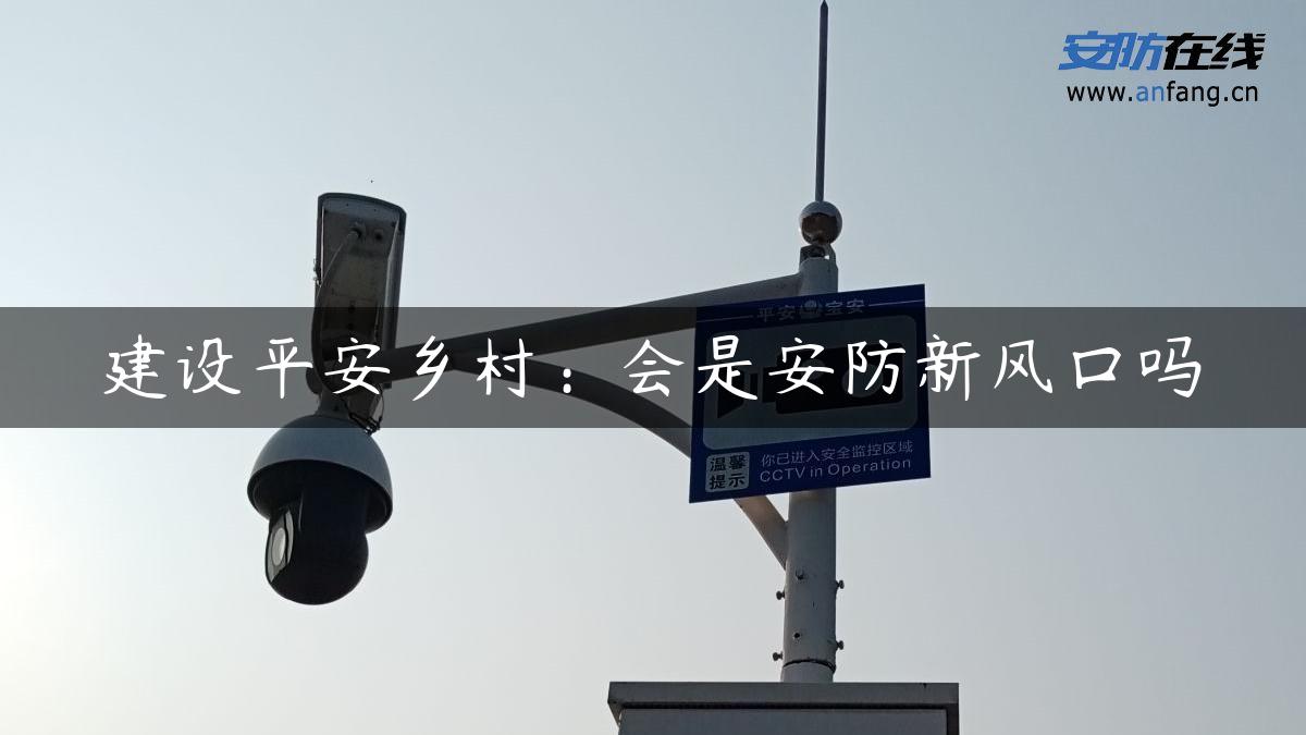 建设平安乡村：会是安防新风口吗