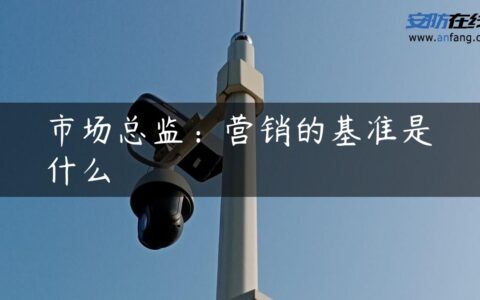 市场总监：营销的基准是什么