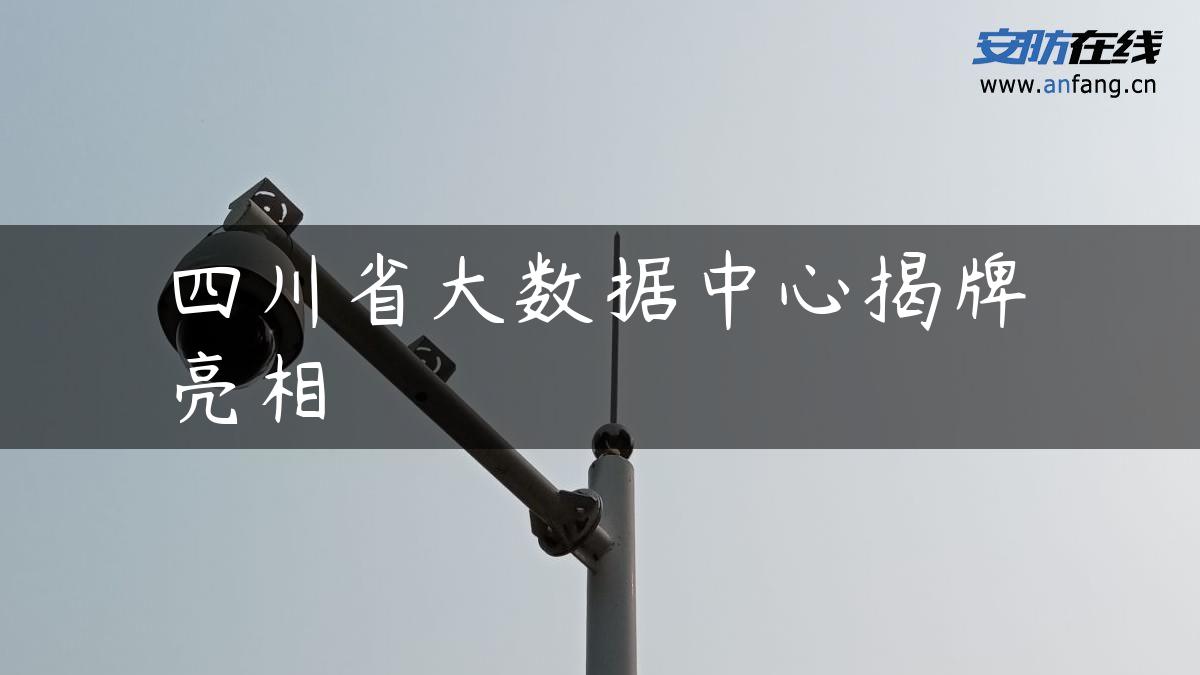 四川省大数据中心揭牌亮相