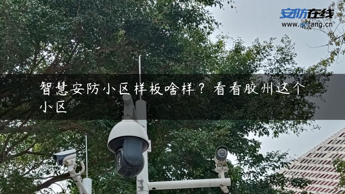 智慧安防小区样板啥样？看看胶州这个小区