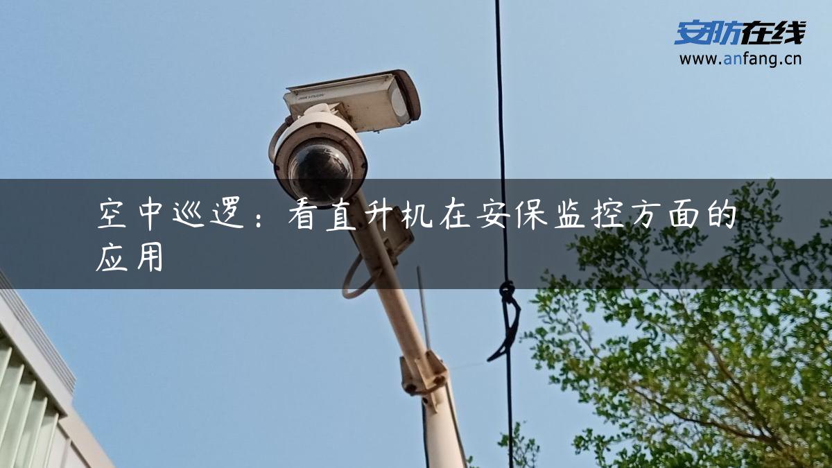 空中巡逻：看直升机在安保监控方面的应用