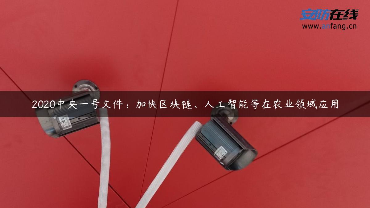 2020中央一号文件：加快区块链、人工智能等在农业领域应用