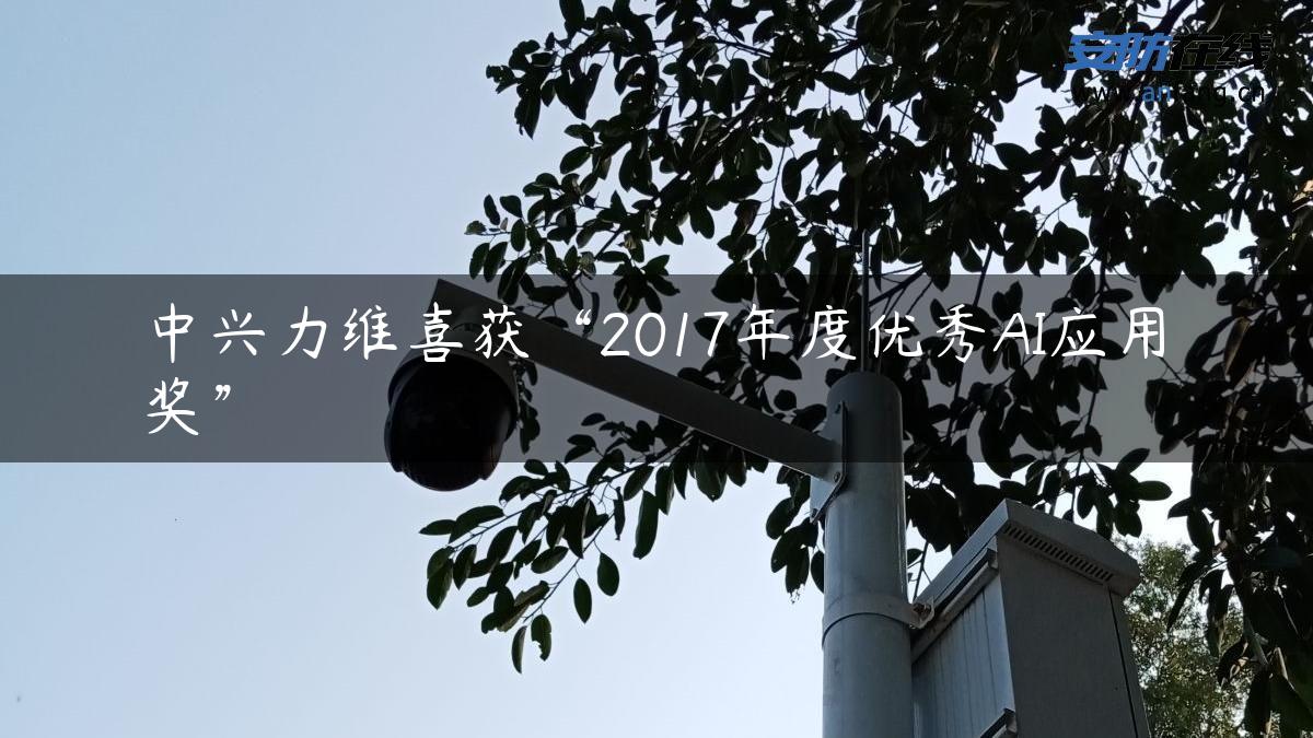 中兴力维喜获“2017年度优秀AI应用奖”