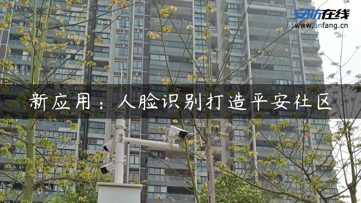 新应用：人脸识别打造平安社区