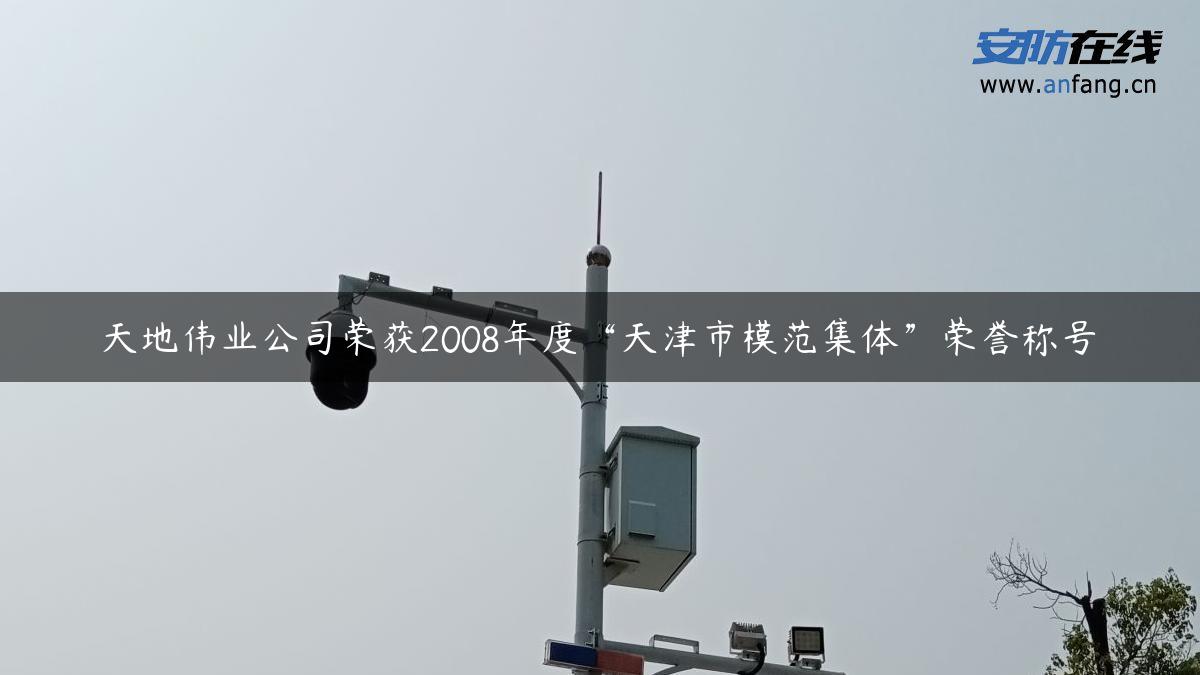 天地伟业公司荣获2008年度“天津市模范集体”荣誉称号