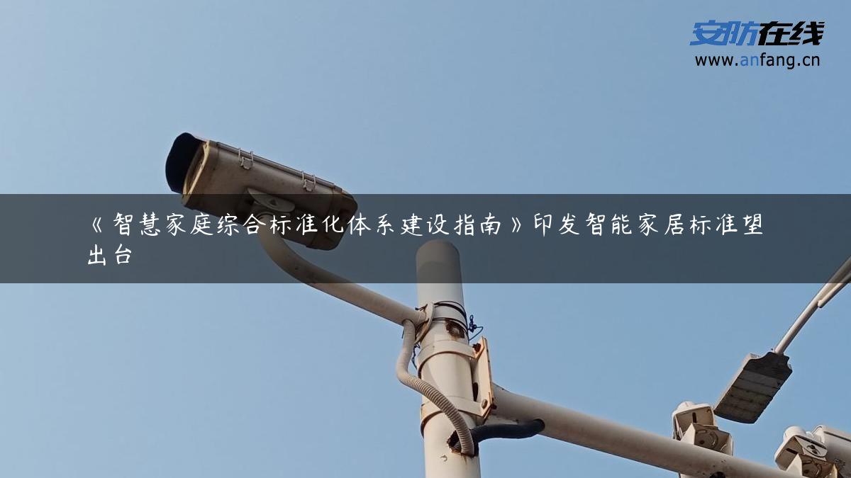 《智慧家庭综合标准化体系建设指南》印发智能家居标准望出台