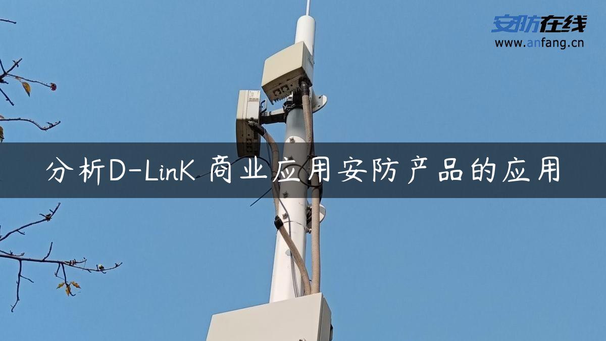 分析D-LinK 商业应用安防产品的应用