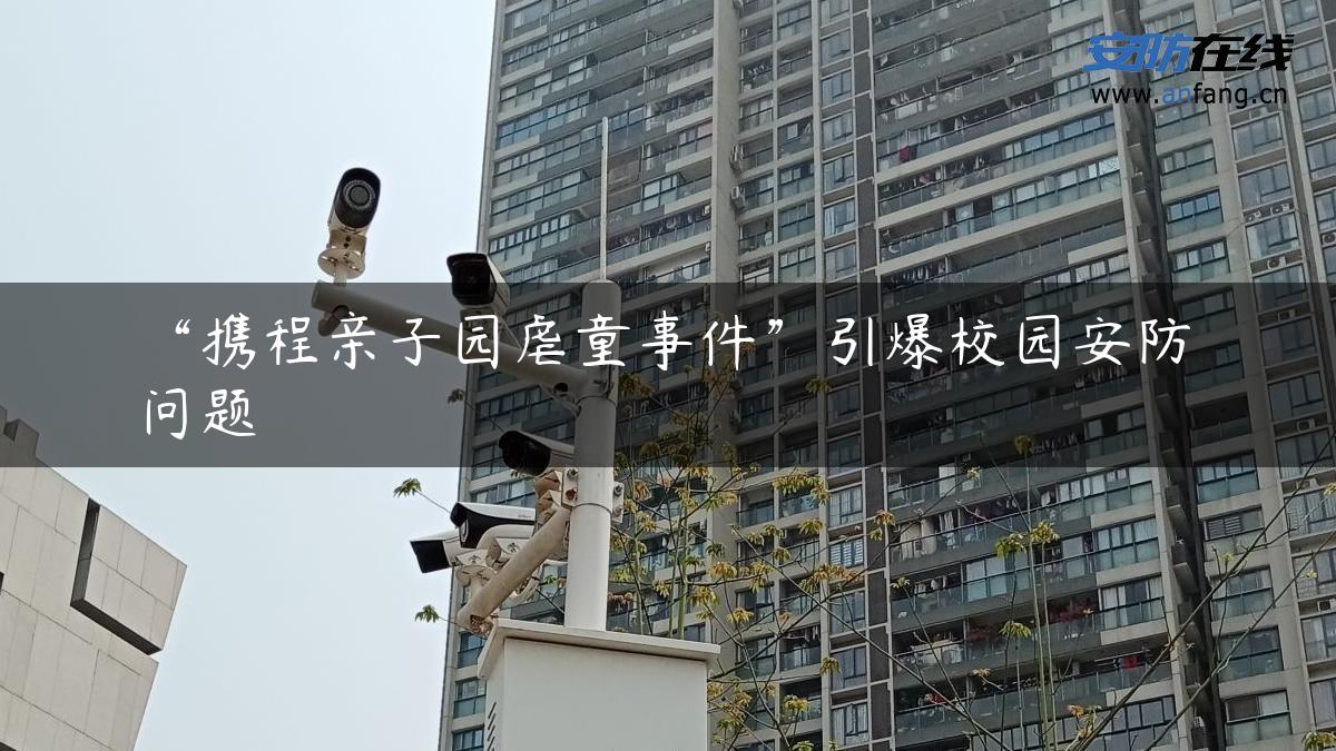 “携程亲子园虐童事件”引爆校园安防问题