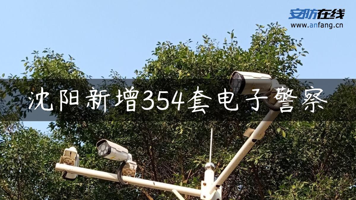 沈阳新增354套电子警察