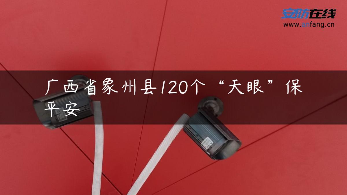 广西省象州县120个“天眼”保平安