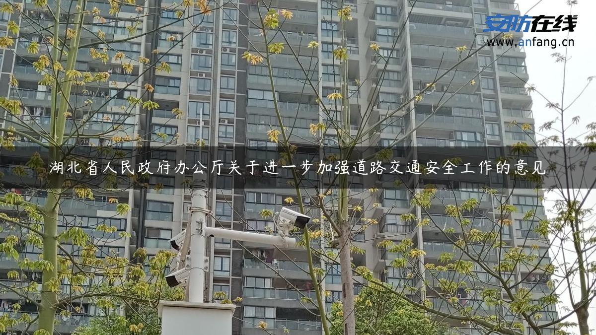 湖北省人民政府办公厅关于进一步加强道路交通安全工作的意见