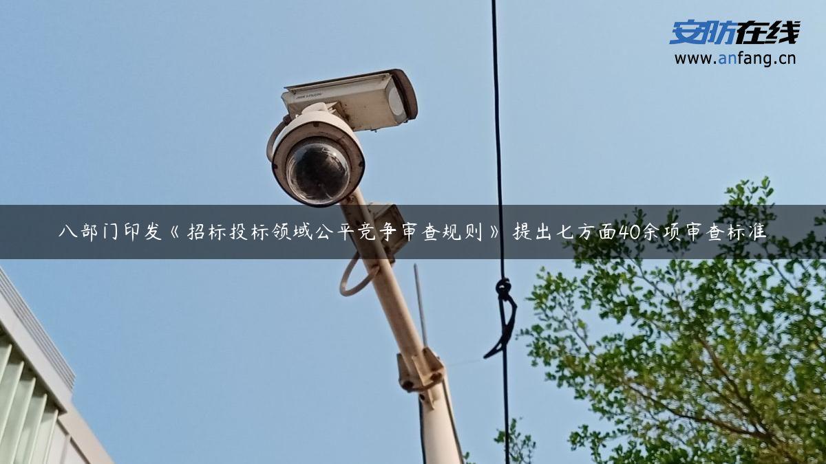 八部门印发《招标投标领域公平竞争审查规则》 提出七方面40余项审查标准