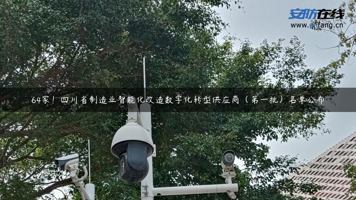 64家！四川省制造业智能化改造数字化转型供应商（第一批）名单公布