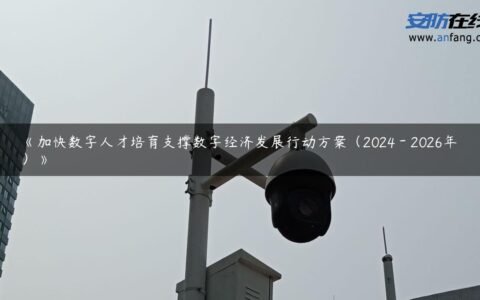 《加快数字人才培育支撑数字经济发展行动方案（2024－2026年）》