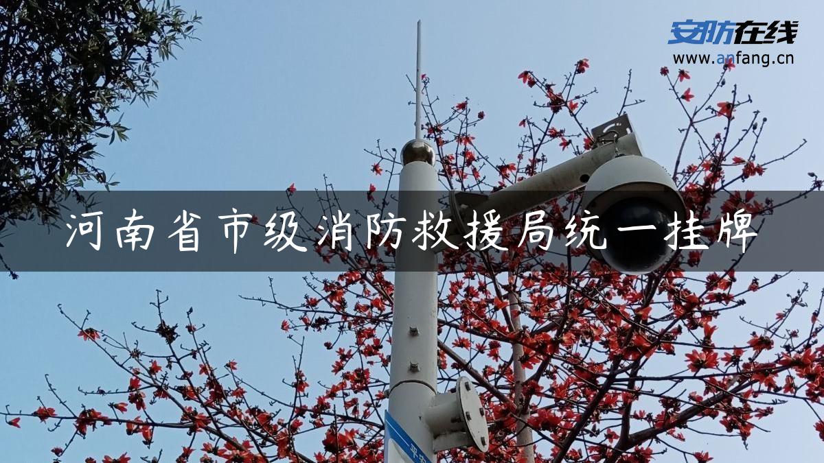 河南省市级消防救援局统一挂牌