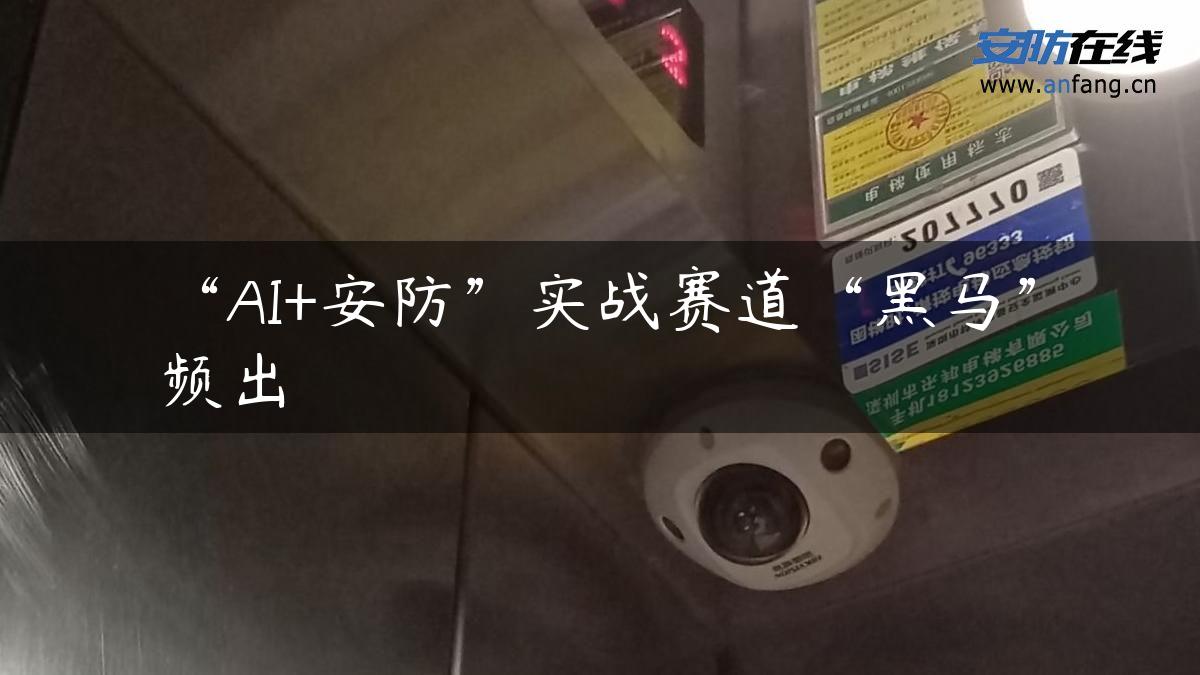 “AI+安防”实战赛道“黑马”频出