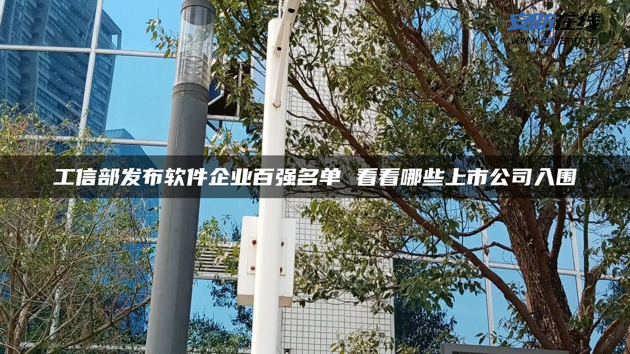 工信部发布软件企业百强名单 看看哪些上市公司入围