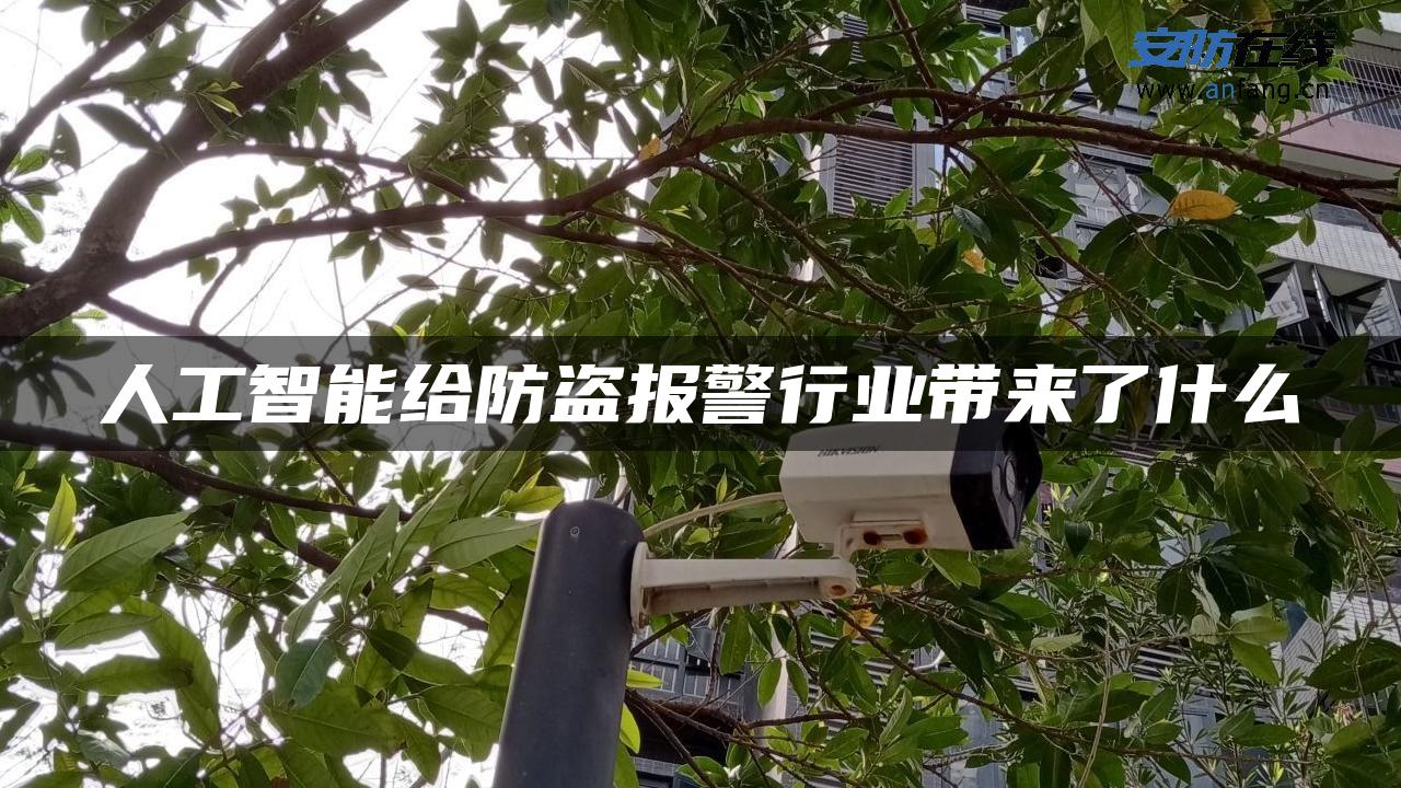 人工智能给防盗报警行业带来了什么