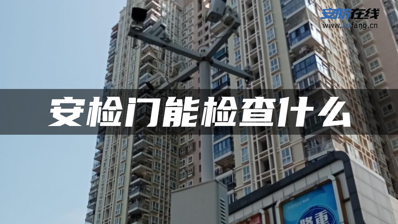 安检门能检查什么