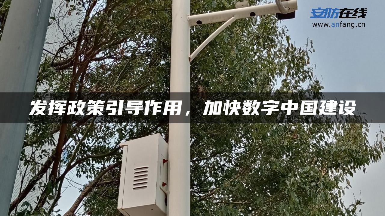 发挥政策引导作用，加快数字中国建设