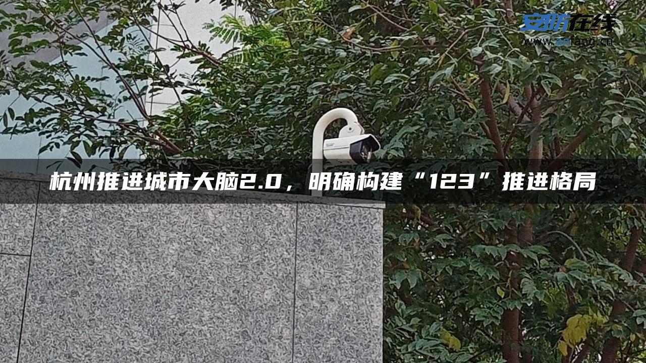 杭州推进城市大脑2.0，明确构建“123”推进格局