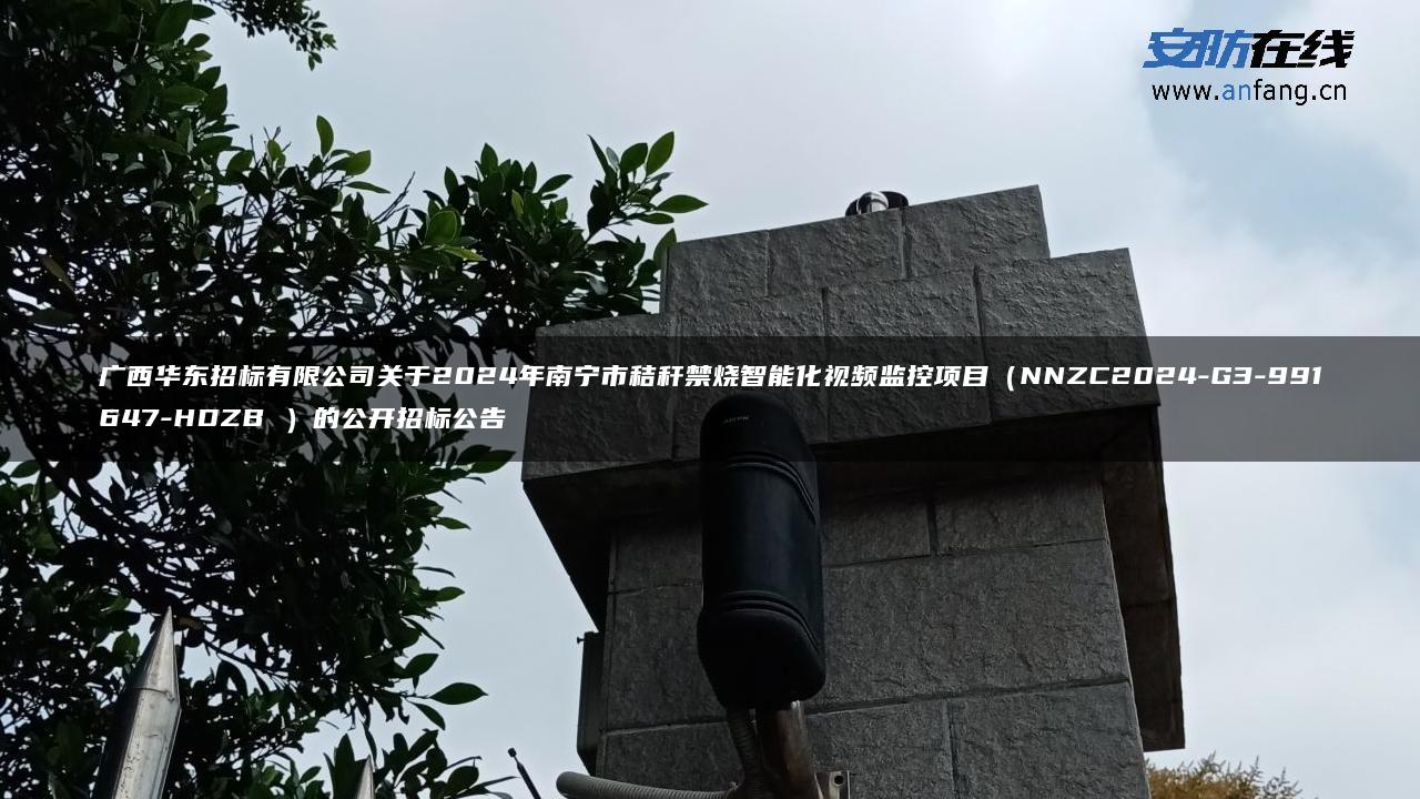 广西华东招标有限公司关于2024年南宁市秸秆禁烧智能化视频监控项目（NNZC2024-G3-991647-HDZB ）的公开招标公告